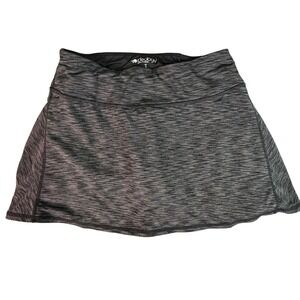Ideology Skort Skirt Shorts Black Grey Heathered Activewear Size S